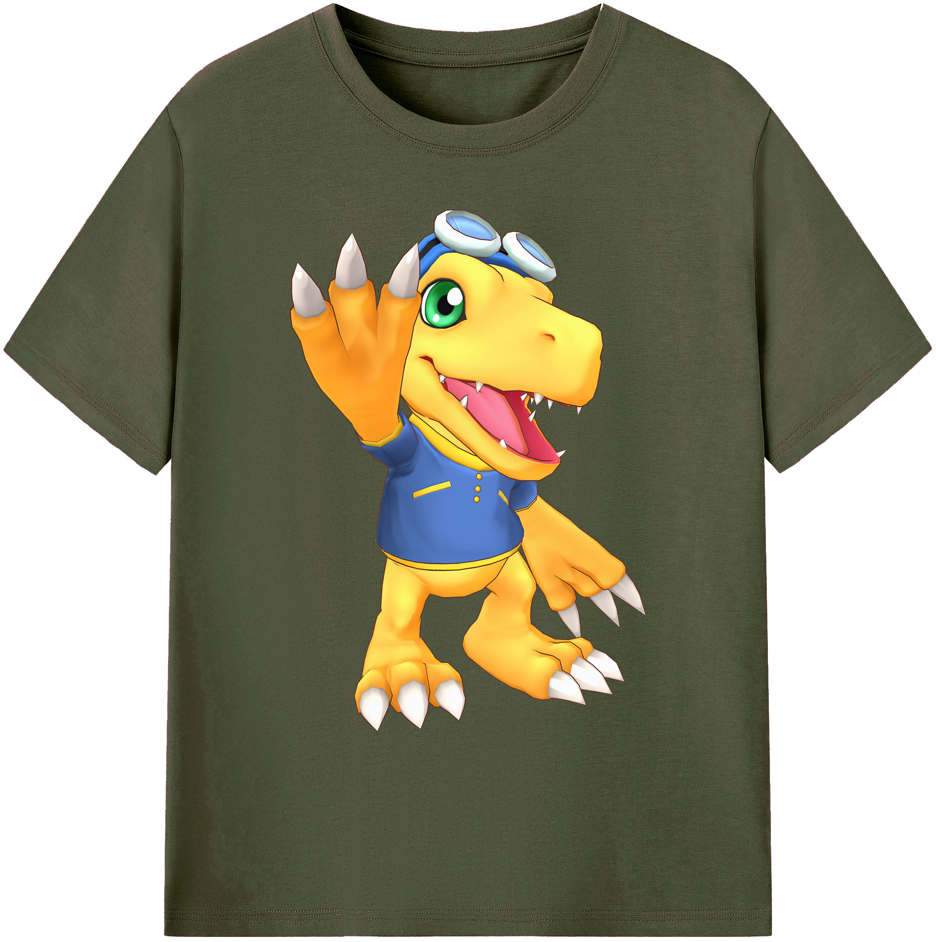 （画像用） Digimon デジタルモンスター/デジモン 綿100％ メンズ半袖Tシャツ｜肌触りやわらか＆通気性